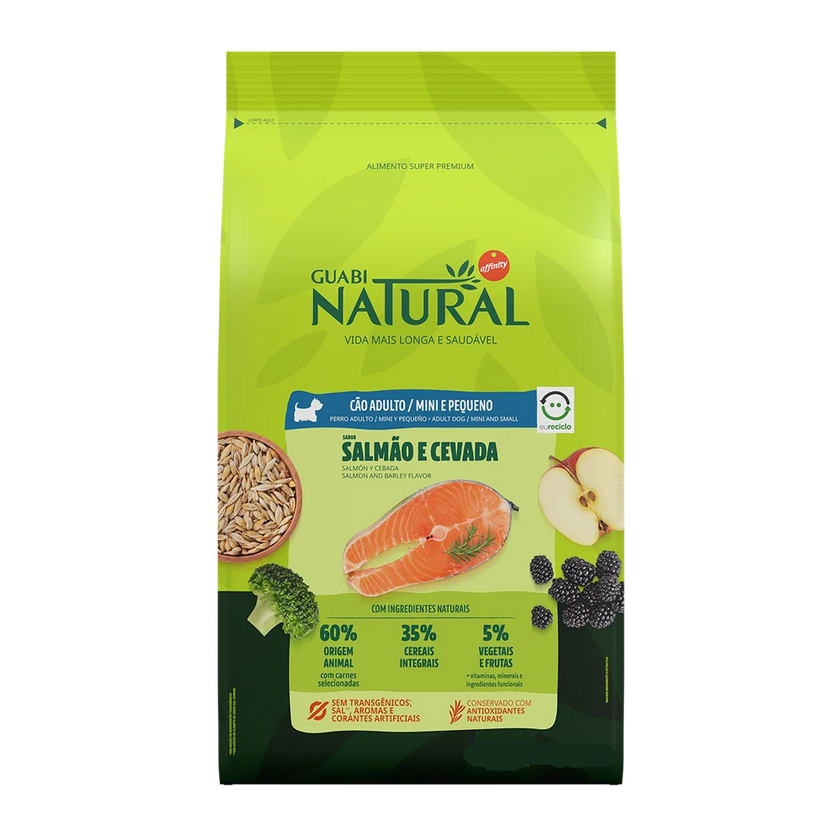 Comida para perro Guabi Natural Adulto Sensitive Raza Pequeña y Mediana Salmon y Ave 2,5 Kg