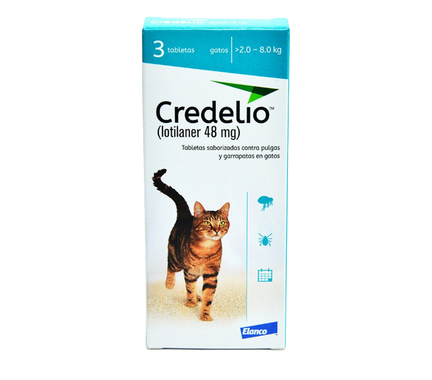 Credelio Gatos 48 mg - Tableta masticable 2.0 a 8.0 kg