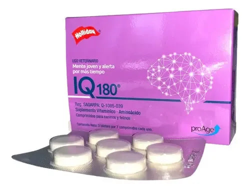 Biomodulador IQ 180 para Perros y Gatos 21 comprimidos