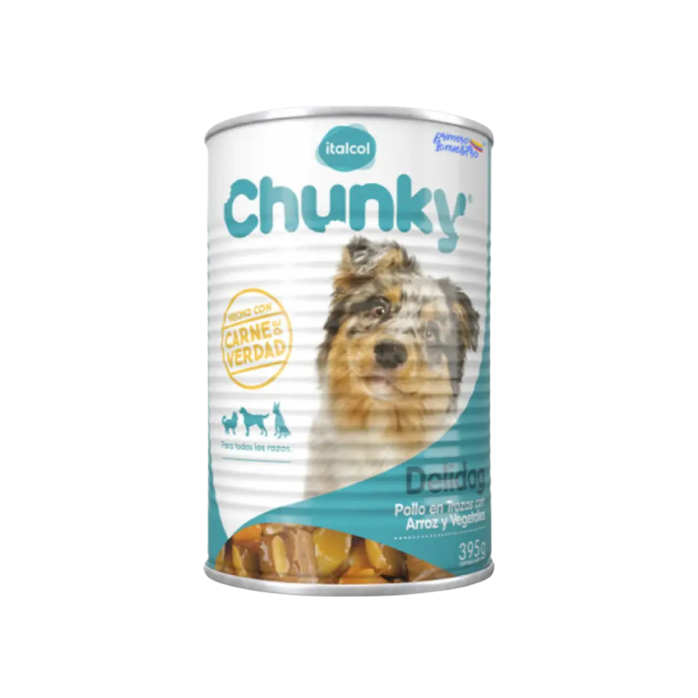 Delidog Chunky Comida Húmeda Arroz y Vegetales 395 Gr