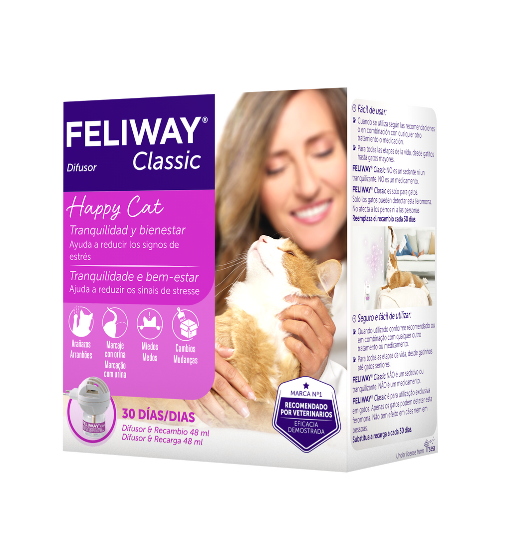 Difusor para gatos Feliway Classic + Recarga 48 ml