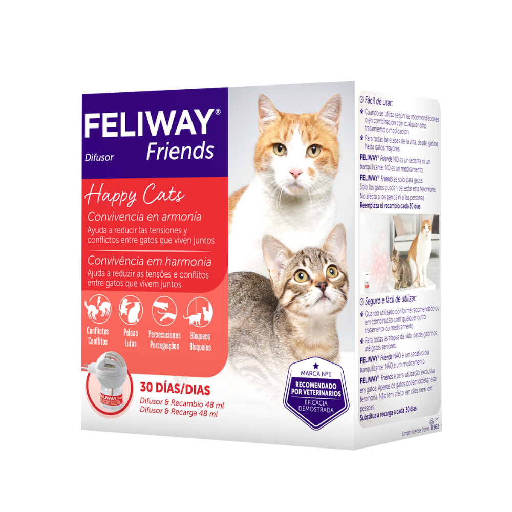 Difusor de aromas para gatos Feliway Friends + Recarga 48ml