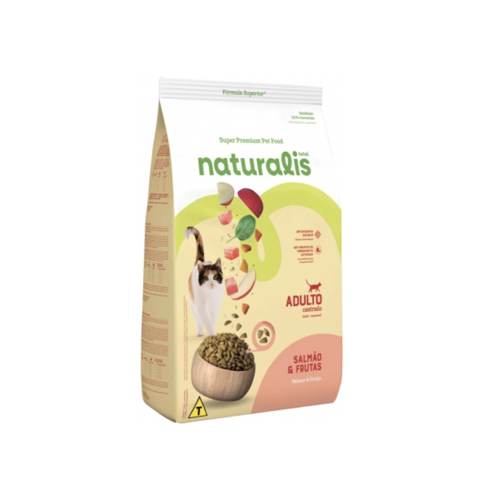 Naturalis Gato Castrado Salmao E Frutas 7,5 Kg