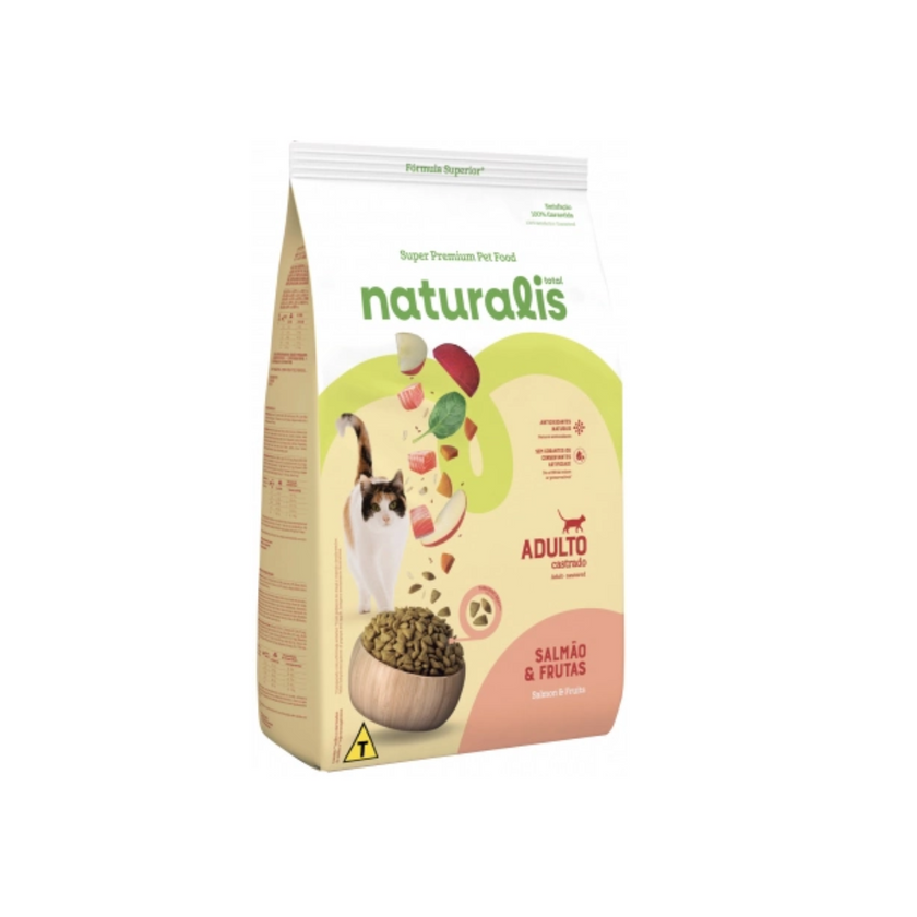 Naturalis Gato Castrado Salmao E Frutas 7,5 Kg