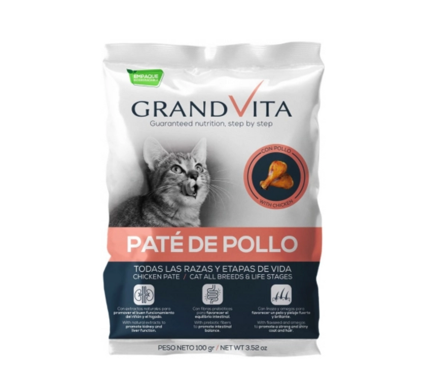 Grand Vita Gato Pate De Pollo  – 100 gr