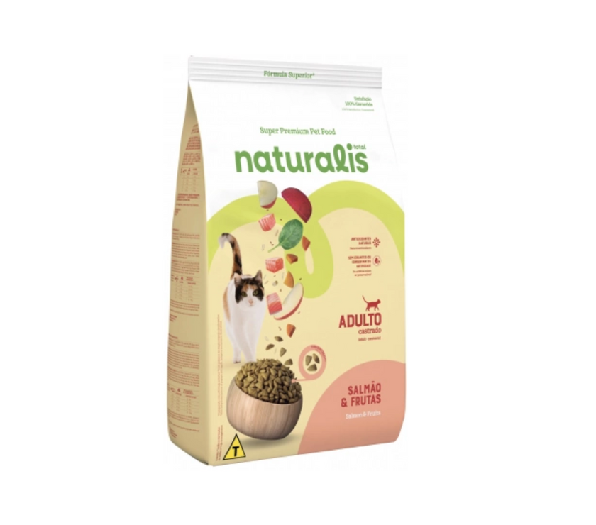 Comida para Gato Naturalis Adulto Castrado Salmon y Frutas 1,5 Kg