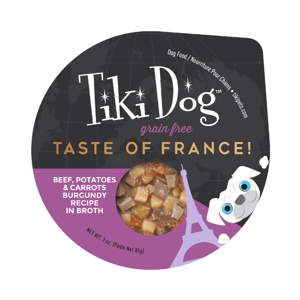 Tiki Dog France Carne Burgundy 85 Gr
