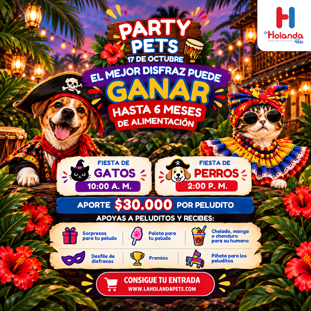 Entrada Party Pets – Concurso de Disfraces y Festival de Mascotas