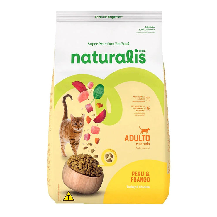 F Naturalis Gato Castrado Frango Y Peru 7,5Kg