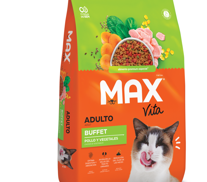 Comida Para Gato Max Vita Adulto Buffet Pollo y Vegetales