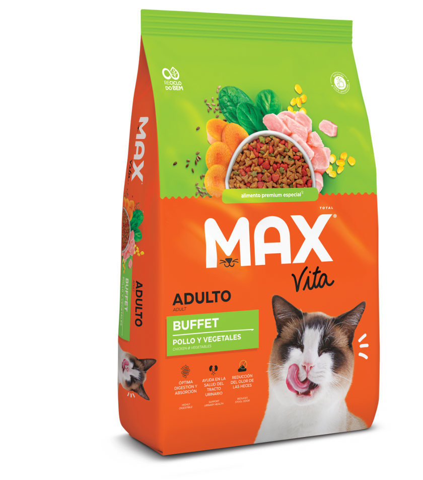 Comida Para Gato Max Vita Adulto Buffet Pollo y Vegetales