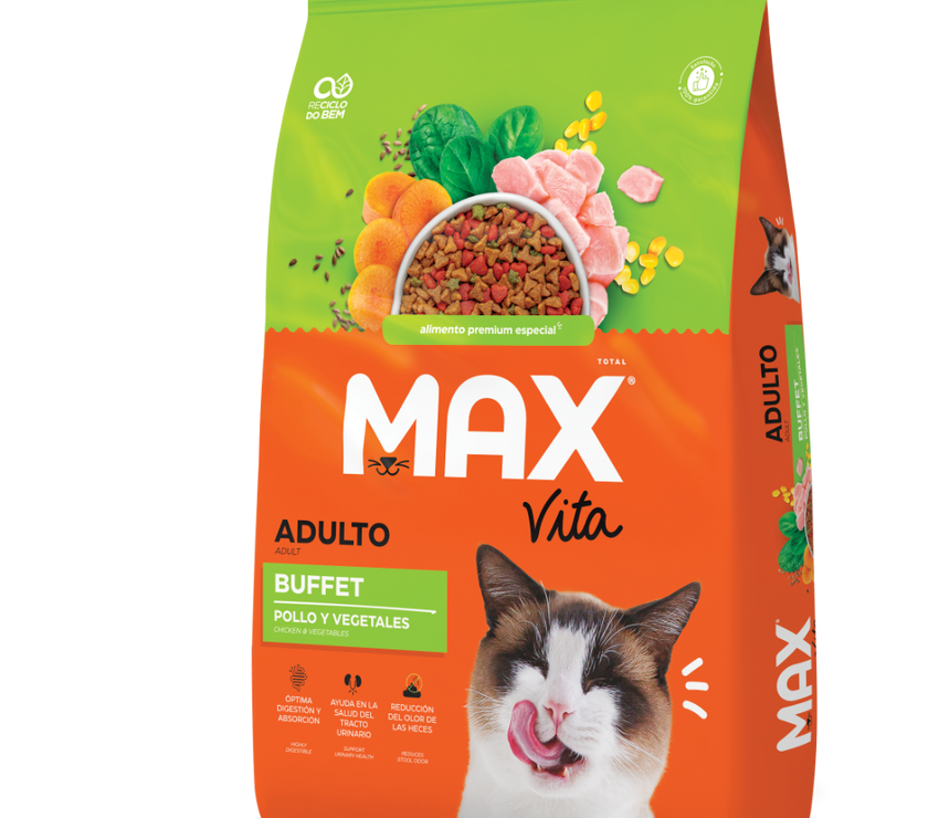 Comida Para Gato Max Vita Adulto Buffet Pollo y Vegetales