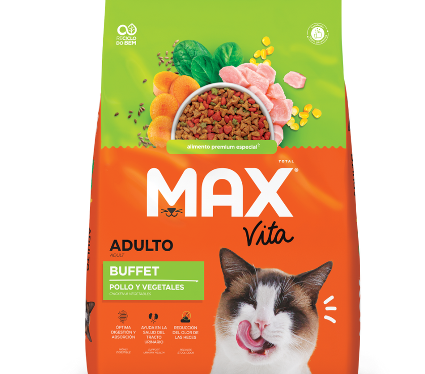 Comida Para Gato Max Vita Adulto Buffet Pollo y Vegetales