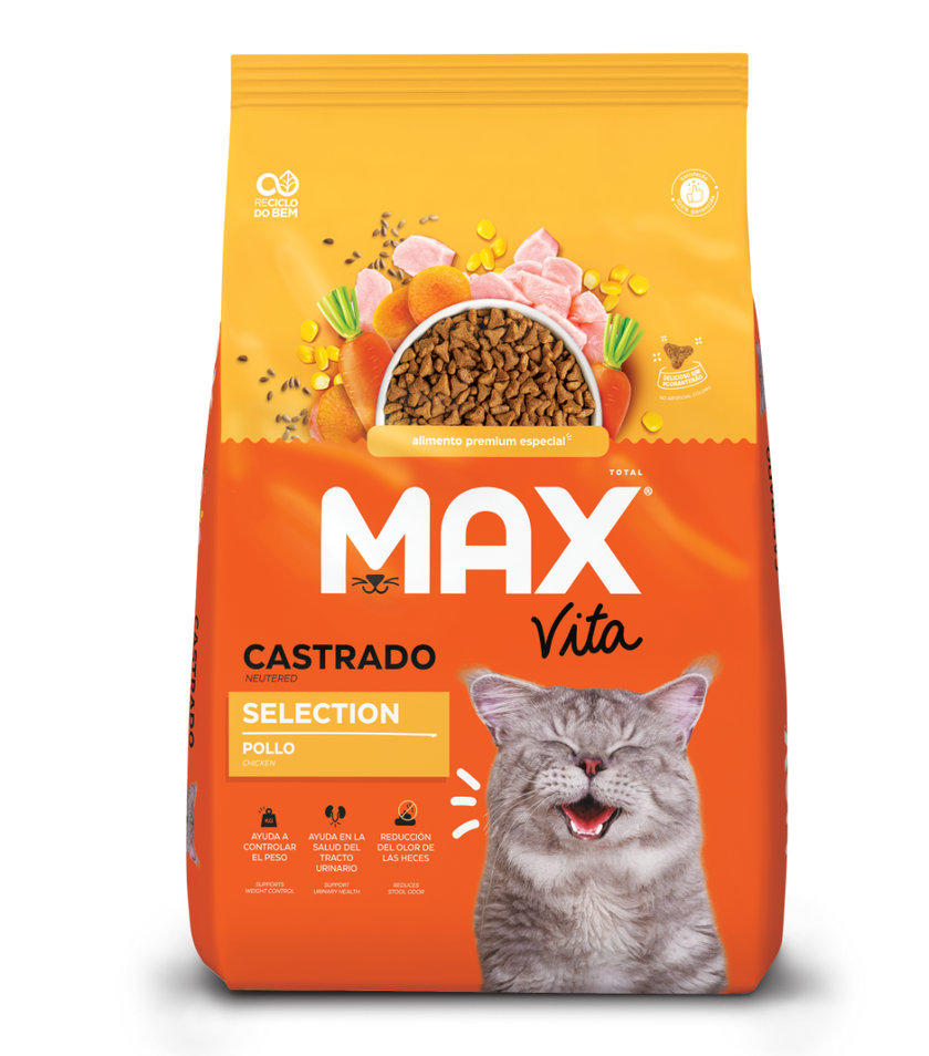 Comida Para Gato Max Vita Adulto Castrado Selection Pollo