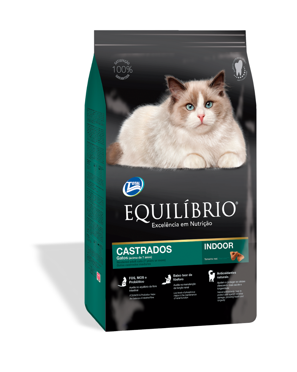 Comida para gato Equilibrio Adulto Castrad +7 1,5Kg