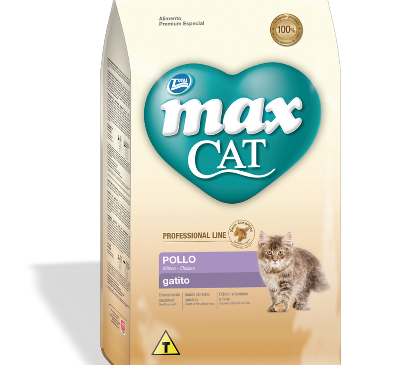 Comida para gato Max Cat Professional Line Filhote Frango 1 Kg