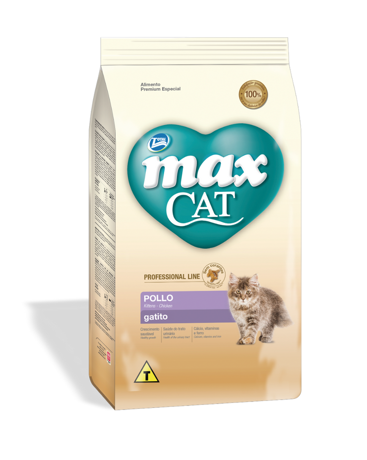 Comida para gato Max Cat Professional Line Filhote Frango 1 Kg