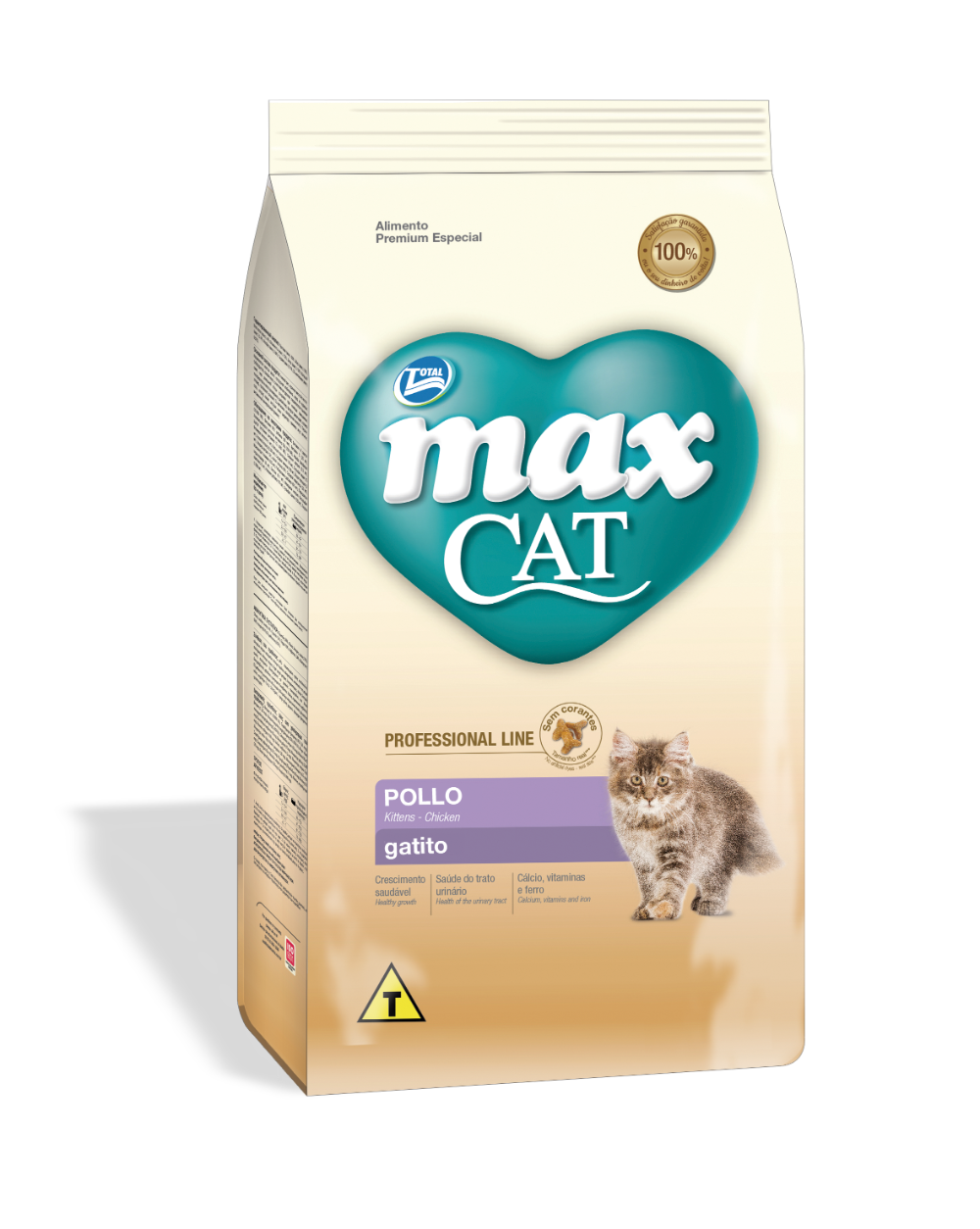 Comida para gato Max Cat Professional Line Filhote Frango 1 Kg