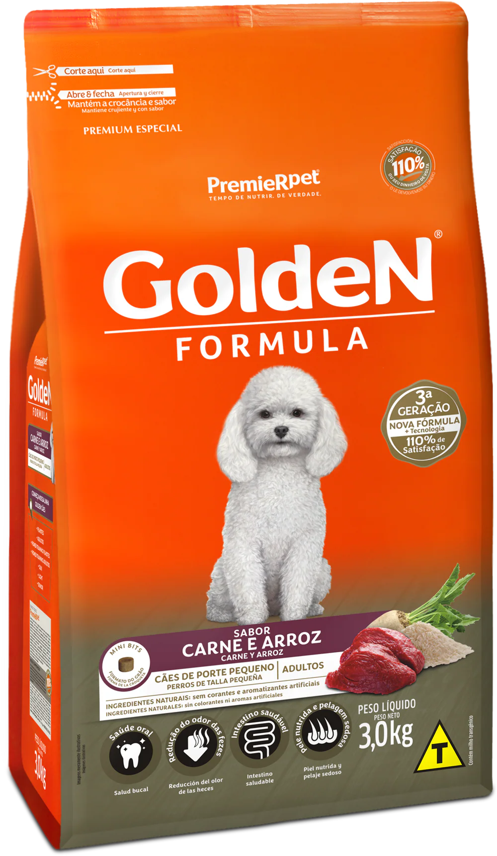 Alimento Para Perro Cachorro Carne Mini Bits 3KG - GoldeN