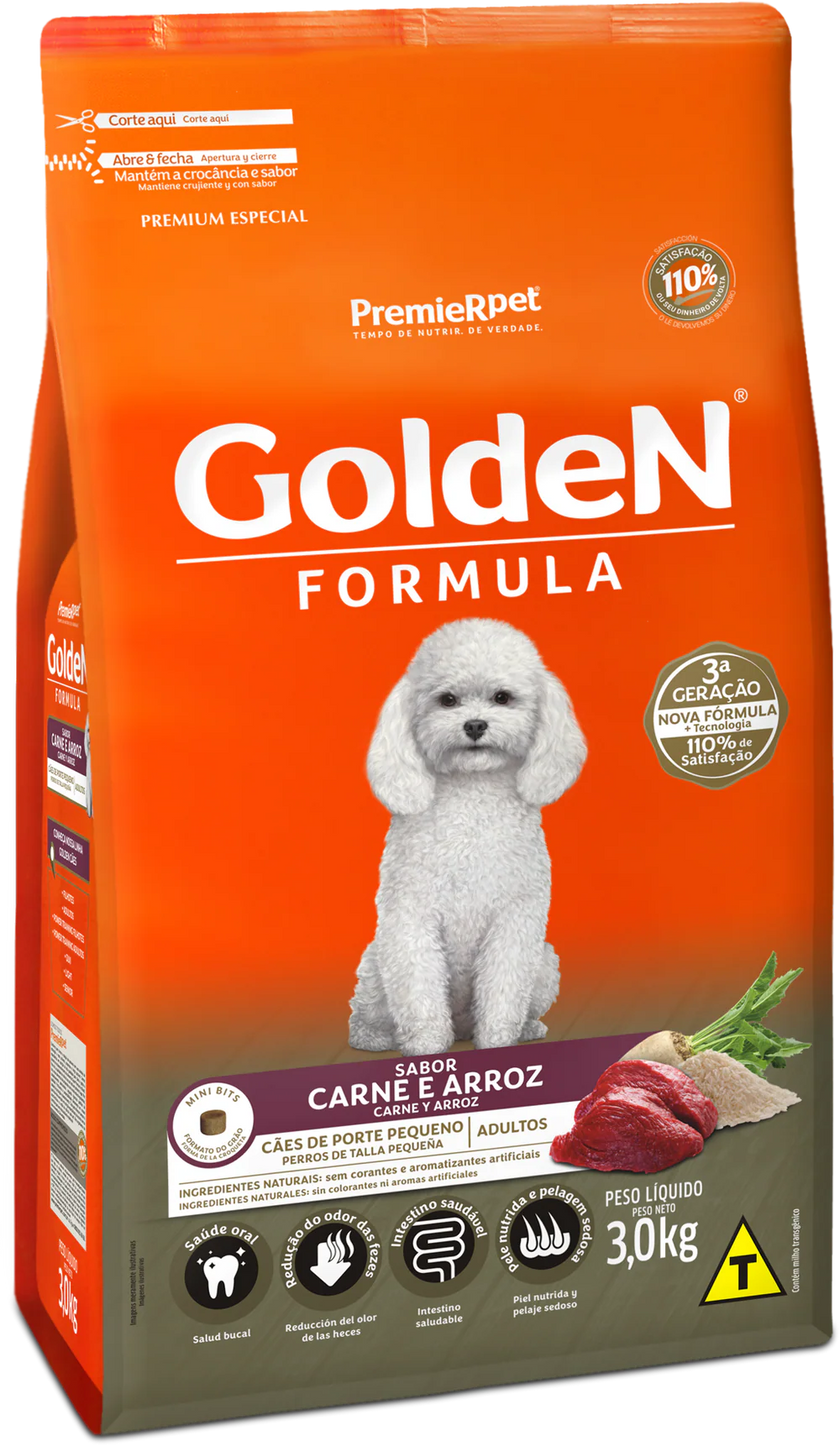 Alimento Para Perro Cachorro Carne Mini Bits 3KG - GoldeN