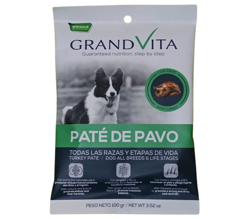 Grand Vita Perro Pate De Pavo – 100 gr