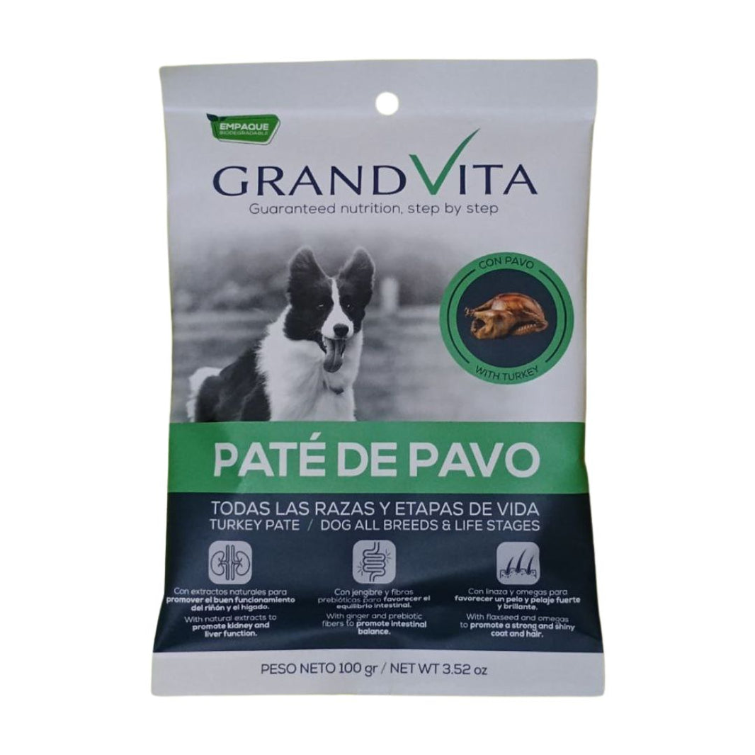 Grand Vita Perro Pate De Pavo – 100 gr