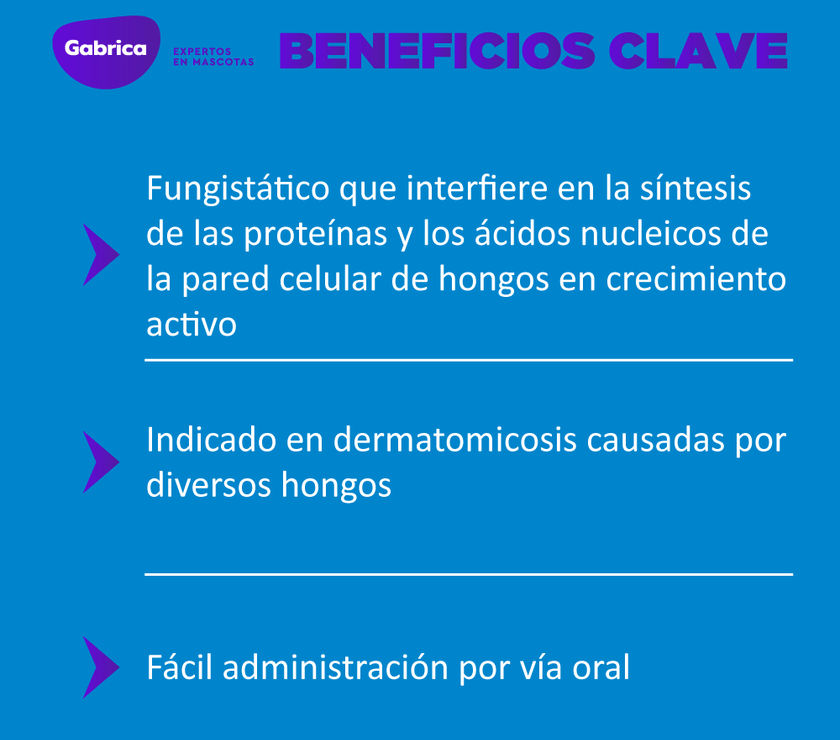 Fungistático Griseofulvina para Perros y Gato 250 mg