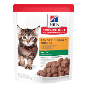 Hill's Kitten alimento húmedo en pouch para gatito sabor pollo 79g