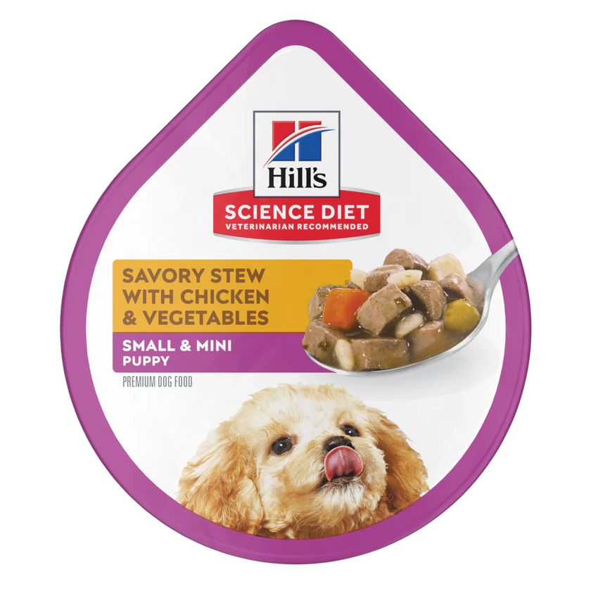 Hill's Puppy alimento húmedo perro cachorro raza pequeña pollo y vegetales