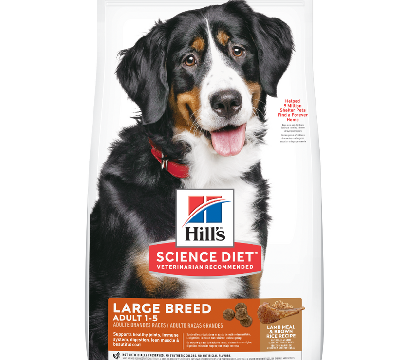 Comida para perro Hills Adulto Razas Grandes Cordero y Arroz  33 Lbs