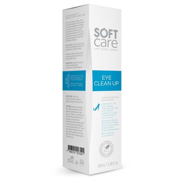 Limpiador de Rostro para Perros y Gatos Soft Care Eye Clean Up 100 Ml
