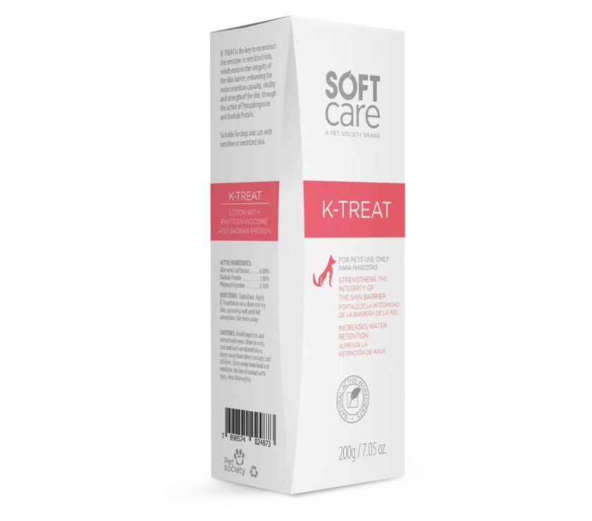 Loción Hidratante para Perros y Gatos Soft Care K-Treat Serum 200 Gr