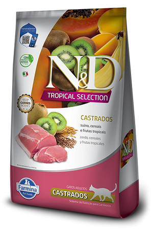 N&d Tropical Gatos Suino Adult Castrado 7kg