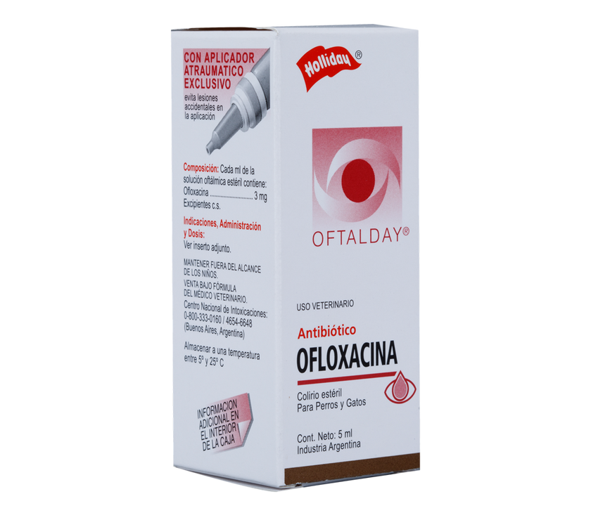 Antibiótico Ofloxacina Colirio Gotas Perros y Gatos 20ml