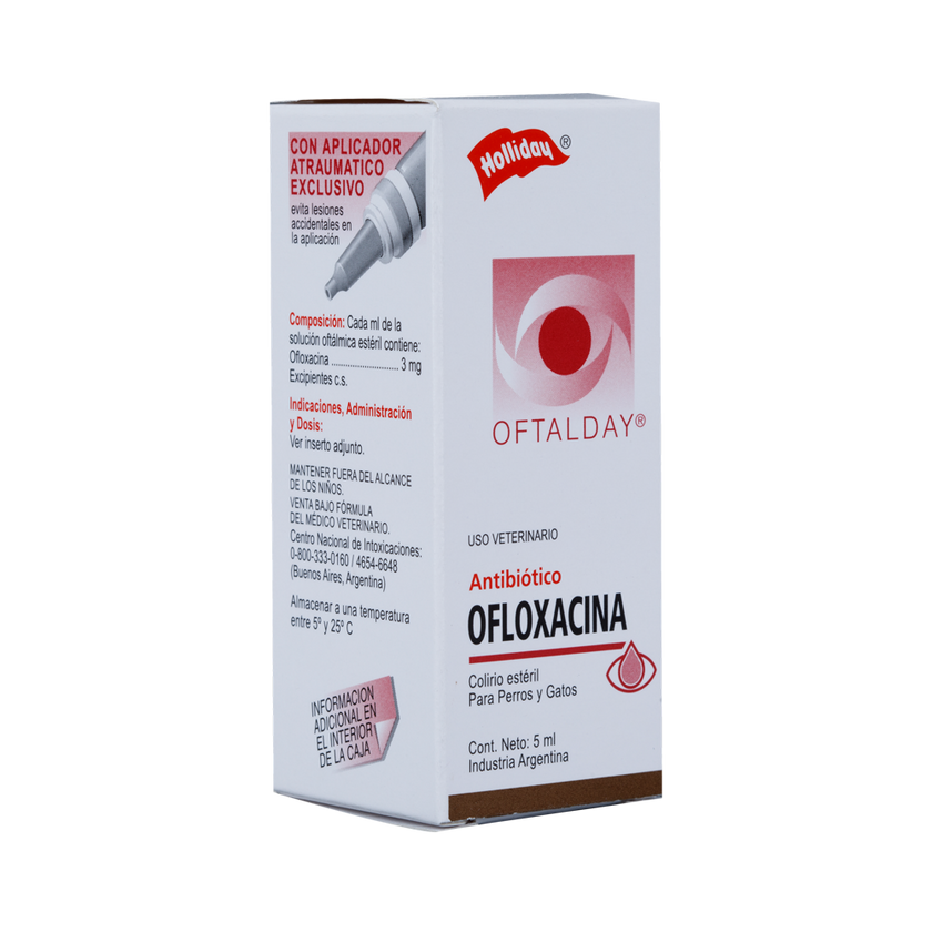 Antibiótico Ofloxacina Colirio Gotas Perros y Gatos 20ml