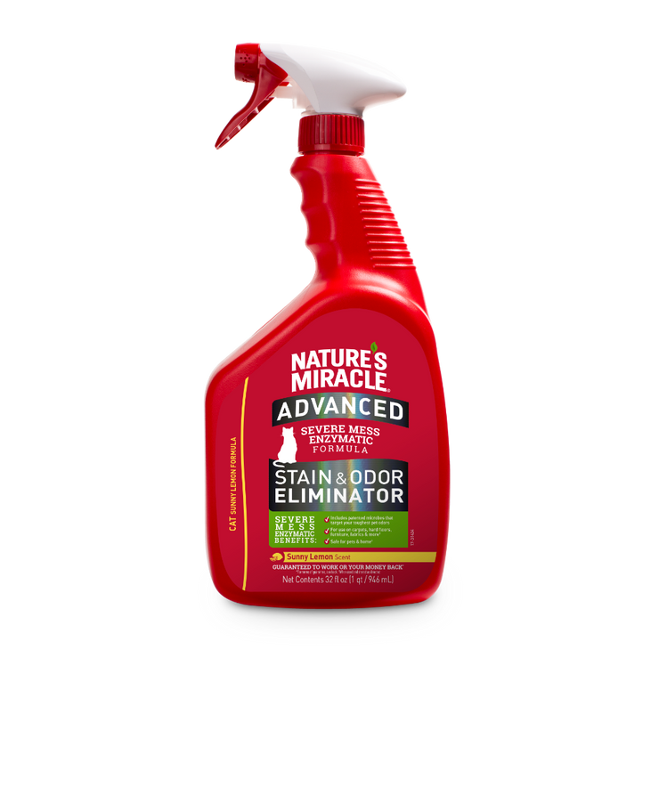 Eliminador de Manchas y Olores Avanzado para Gatos Nature Miracle 32 Oz