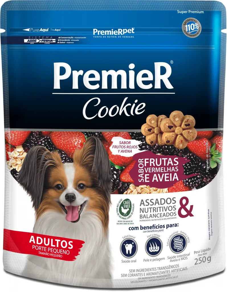 PREMIER COOKIE DOG RAZAS PEQUEÑAS  FRUTOS ROJOS Y AVENA  250G