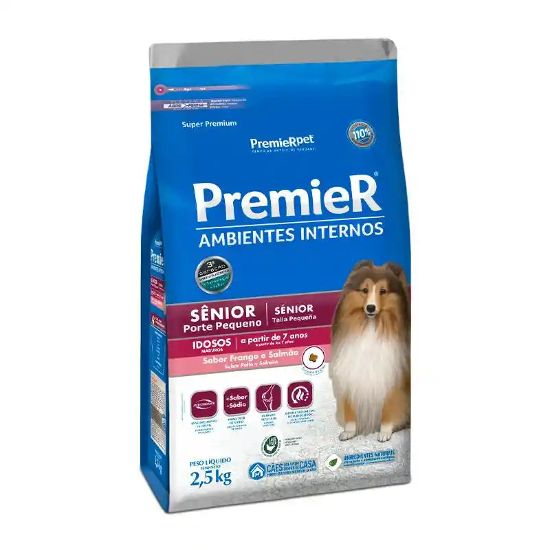 Alimento para Perro Adulto Senior PREMIER 2,5KG - AMBIENTES INTERNOS