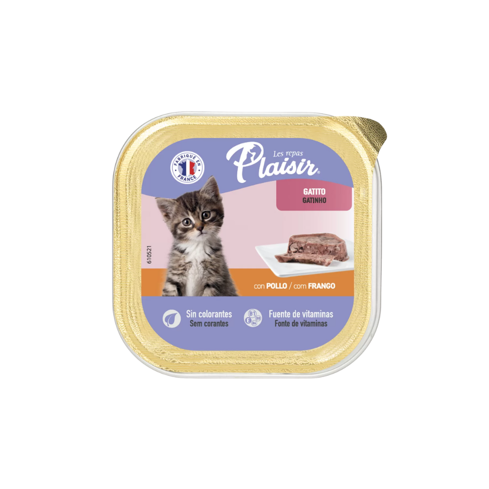 Plaisir Gatito: Alimento húmedo - Paté con pollo