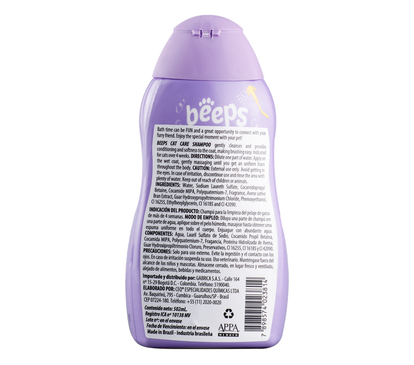 Shampoo para gato BEEPS Cat Care 502 ml