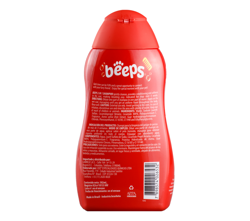 Shampoo para Perro BEEPS 2 en 1 502ml