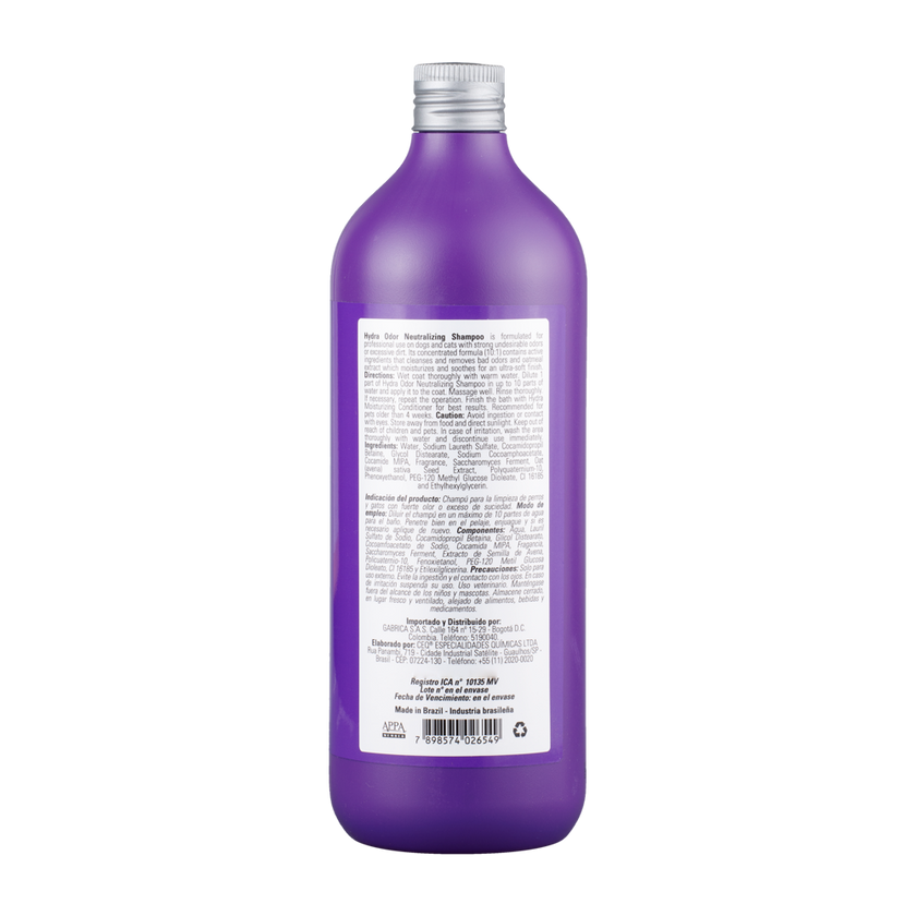 Shampoo para mascotas Hydra Odor Neutralizing 1000ml