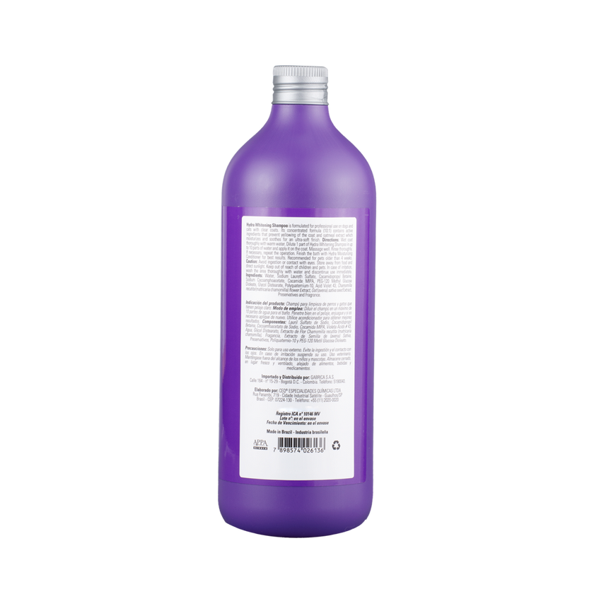 Shampoo para mascotas Hydra Whitening 1000ml