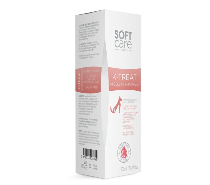 Shampoo para Perros y Gatos Soft Care K-Treat Micelar 300 Ml