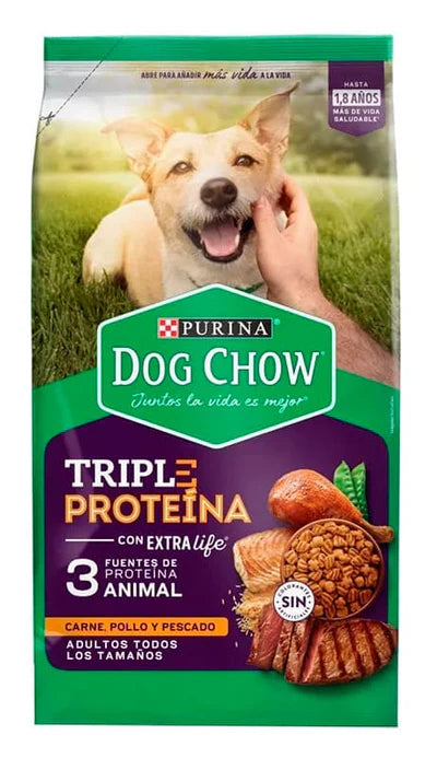 Dog Chow 3 Proteinas X 2 Kg Sin Colorantes