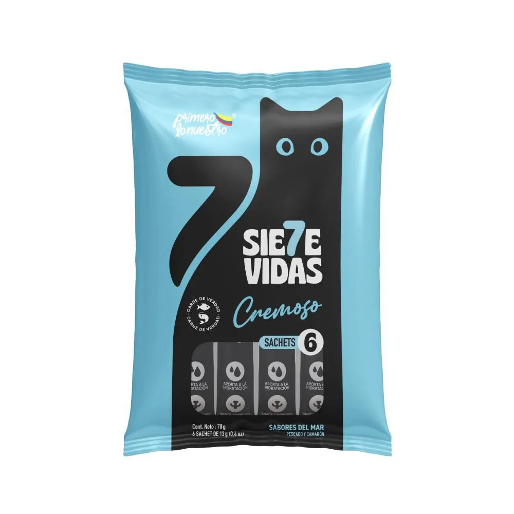 7 vidas Snack cremoso para gatos – Sabores del Mar
