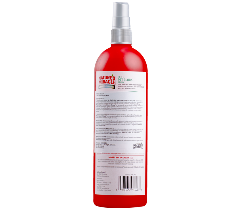 Spray Repelente Perro Nature Miracle 16 Onz