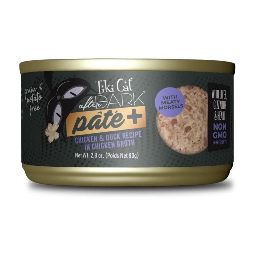 Tiki Cat After Dark Pate Plus Pollo y Pato Lata