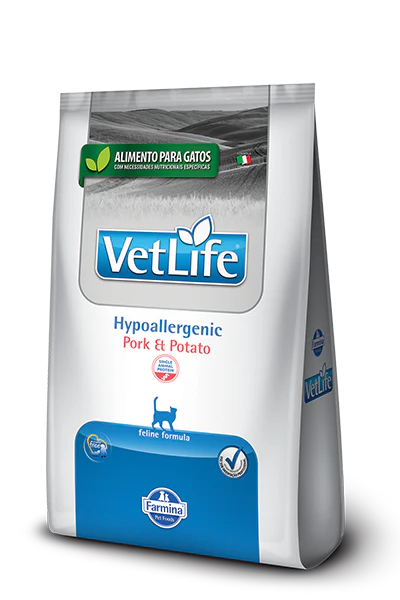 Alimento Seco para Gato Vet Life Hypoallergenic Pork