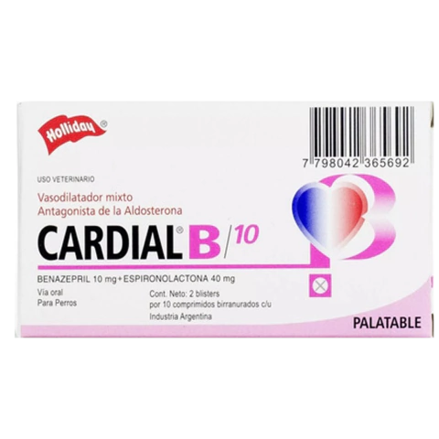 Cardial B para Perro 20 Tabletas